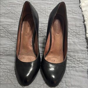 Corso Como Black Leather Heels Classic Pumps
